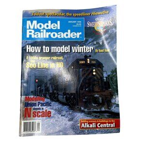 Model Railroader Magazine Back Issue u January 1996 Vol 63 No 1  Foldout Sp0eedl